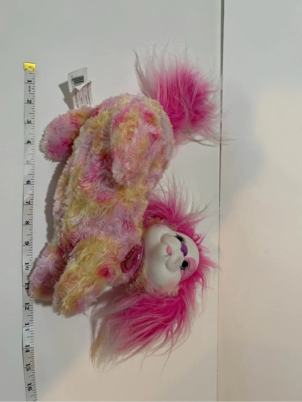 Just Play Puppy Surprise Sari Plush Pink Tie Dye Stuffed Dog 11” Vinyl Face